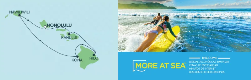 Pride of America - Hawái (Agosto 08 de 2026)-Mapa