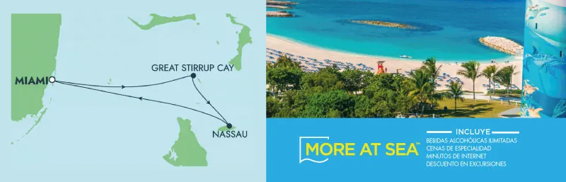 Norwegian Luna - Bahamas (Marzo 23 de 2026)-Mapa