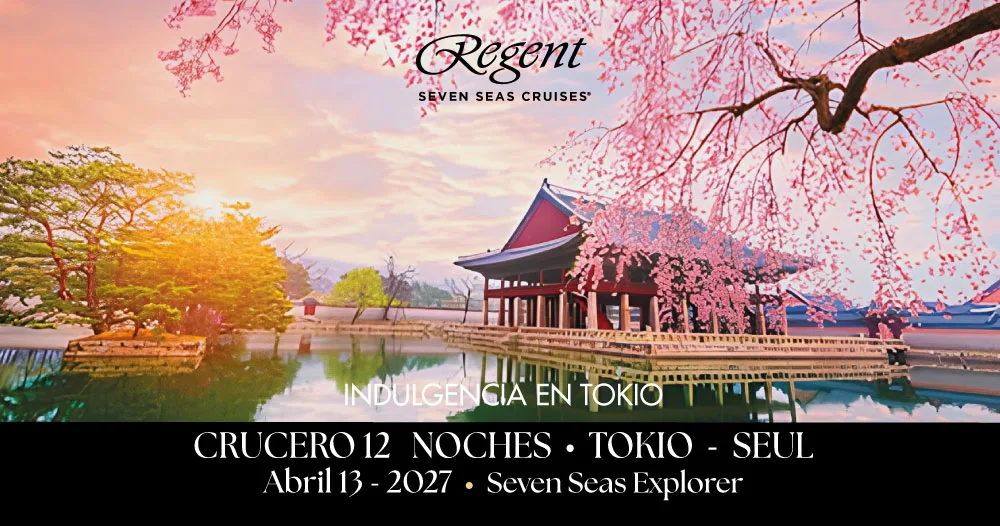 Templo tradicional en Tokio durante un crucero de lujo Regent Seven Seas de 12 noches entre Japón y Corea del Sur en abril 2027