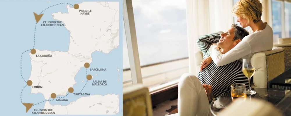 Seven Seas Voyager - Paris a Barcelona (Setiembre 19 de 2026)-Mapa