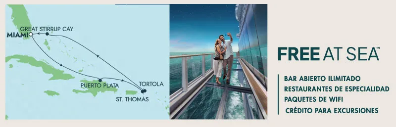 Norwegian Luna - El Caribe (Octubre 10 de 2026)-Mapa