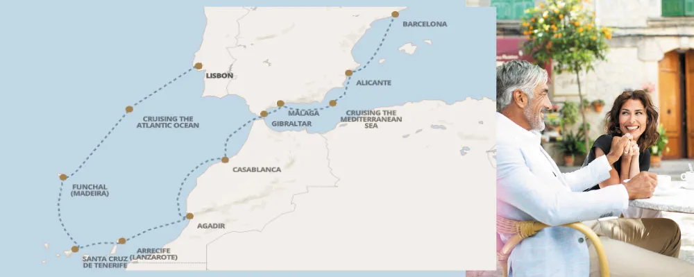 Seven Seas Navigator - Delicias Españolas y Marroquíes (Noviembre 11 de 2026)-Mapa