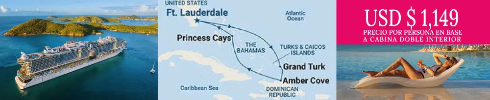 Star Princess - Fort Lauderdale (Diciembre 12 de 2026)-Mapa