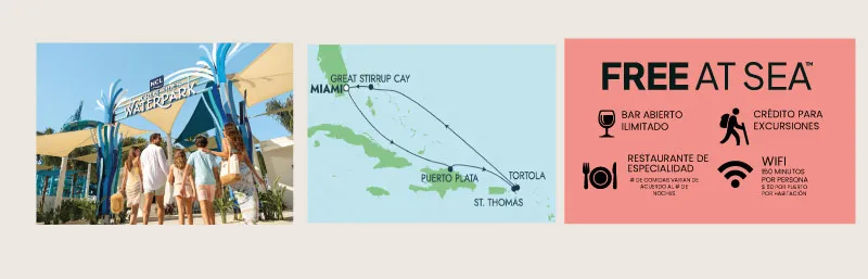 Norwegian Aura - Caribe (Julio 31 de 2027)-Mapa